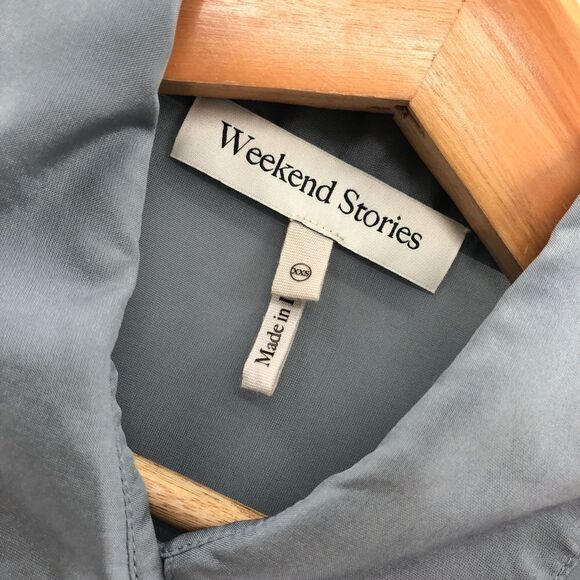 Weekend Stories Ria Blouse in Blue Gray XXS - Picture 3 of 10